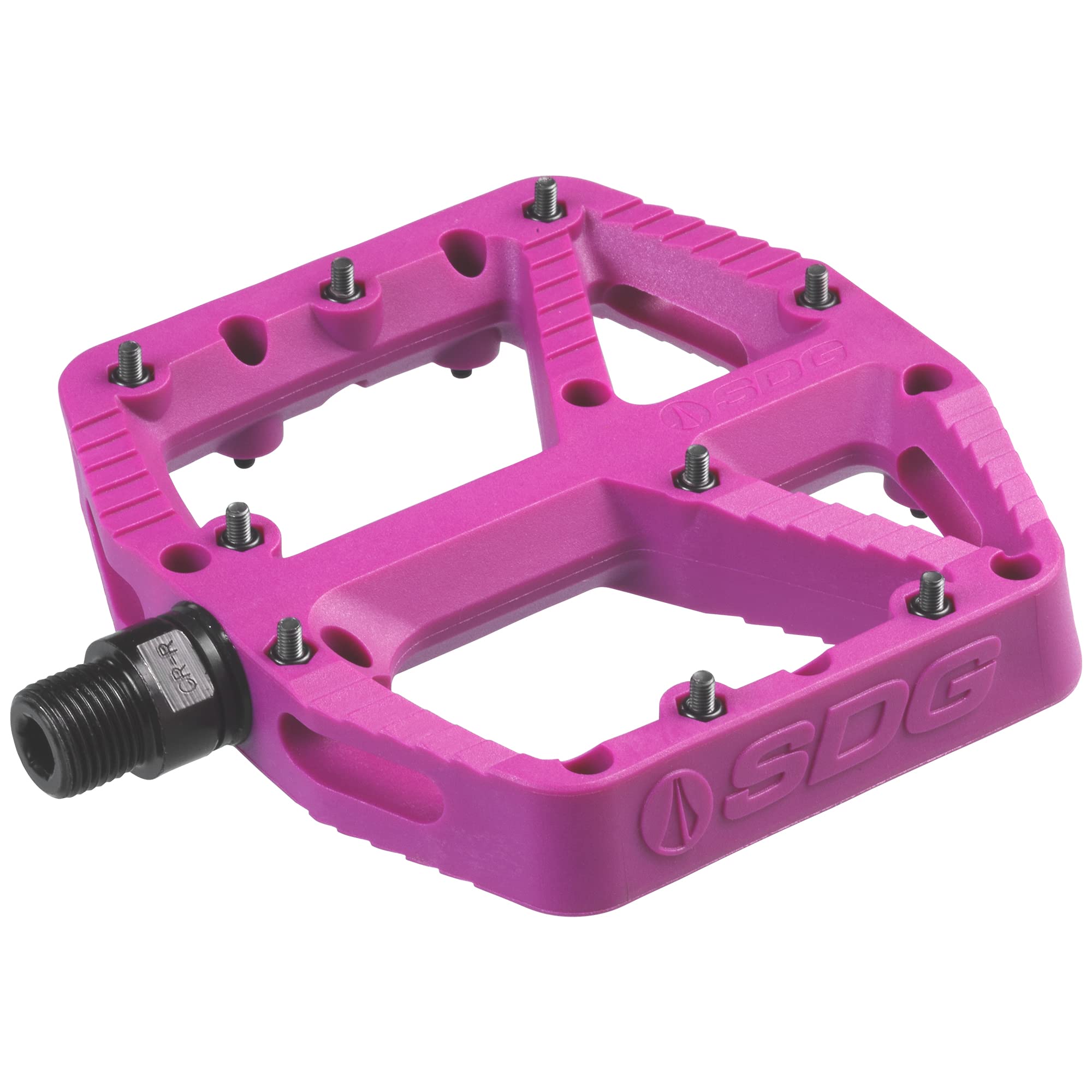 SDG Components, Comp, Platform Pedals, Body: Composite, Spindle: Cr-Mo, 9/16'', Purple, Pair