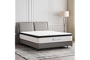 sigolit 12 Inch Queen Size Hybrid Mattress - Medium Firm, Memory Foam & Pocket Springs, Motion Isolation, Edge Support, Pressure Relief, Ships Compressed