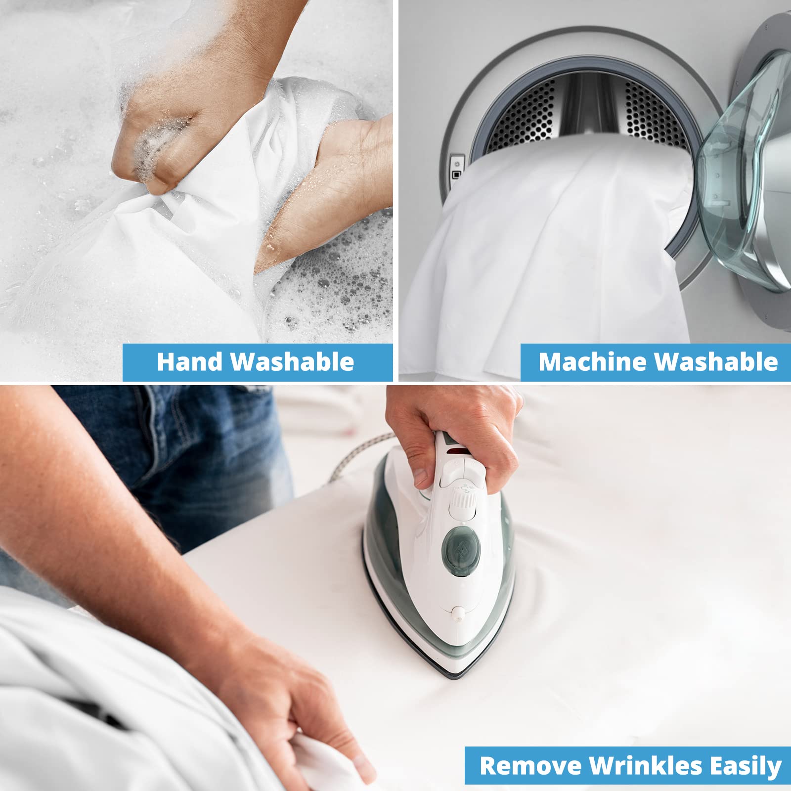 Aimosen 10x10 FT White Backdrop Background for Photography, Large Pure Photo Backdrop Curtain Drapes, High Density Screen Backdrops for Party Portrait Photoshoots Booth Video Studio