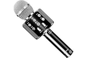 FINYIORE Microphone for Kids, Voice Changing Karaoke Micorphones Boys Girls Gifts for Kids Party Singing Microphone, White Elephant Gift for Adults