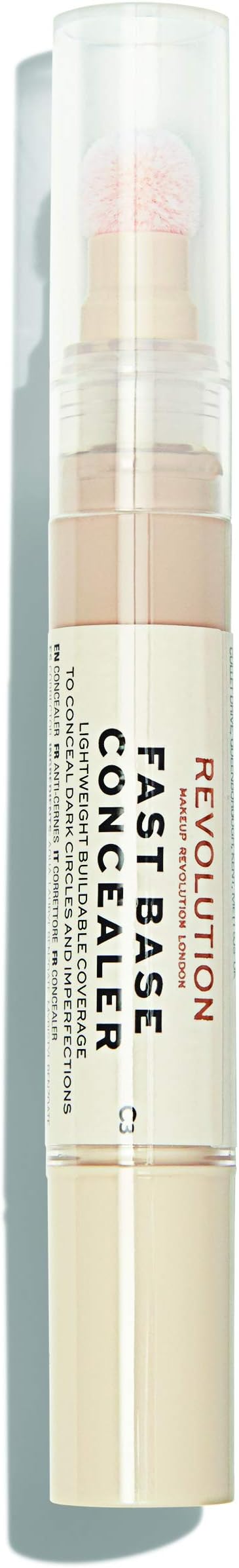 Makeup Revolution Fast Base Concealer C3 4.5ml under-eye brightening
