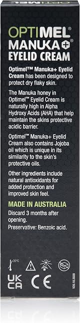 Optimel Manuka Honey Eyelid Cream 15g Dry Itchy Flaky Skin Face Eczema Relief view 5