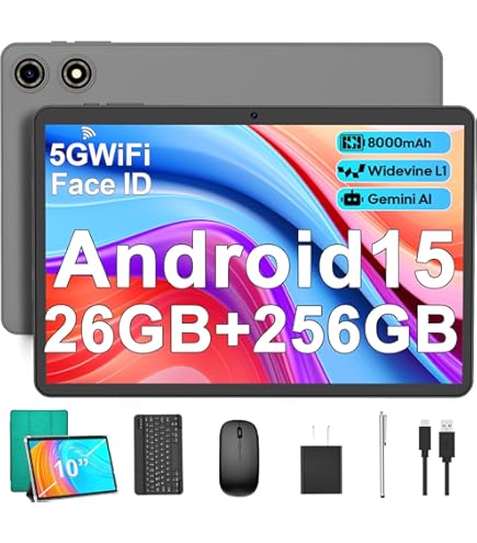 Amazon.com : Android 15 Tablet with Keyboard - 26GB RAM + 256GB
