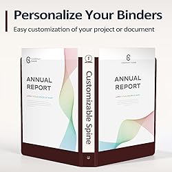 4 Pack Binders 3 Ring 1 Inch, Sooez Extra Durable