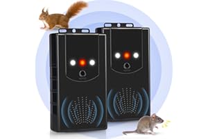 JAHYELEC Rodent Repellent for Car Engine,Ultrasonic Mouse Repellent Car Rodent Repeller Under Hood Battery Operated Rat Deterrent with Flashing Lights,Keep Squirrels Rats Mice Out of Attic Outdoors Indoors