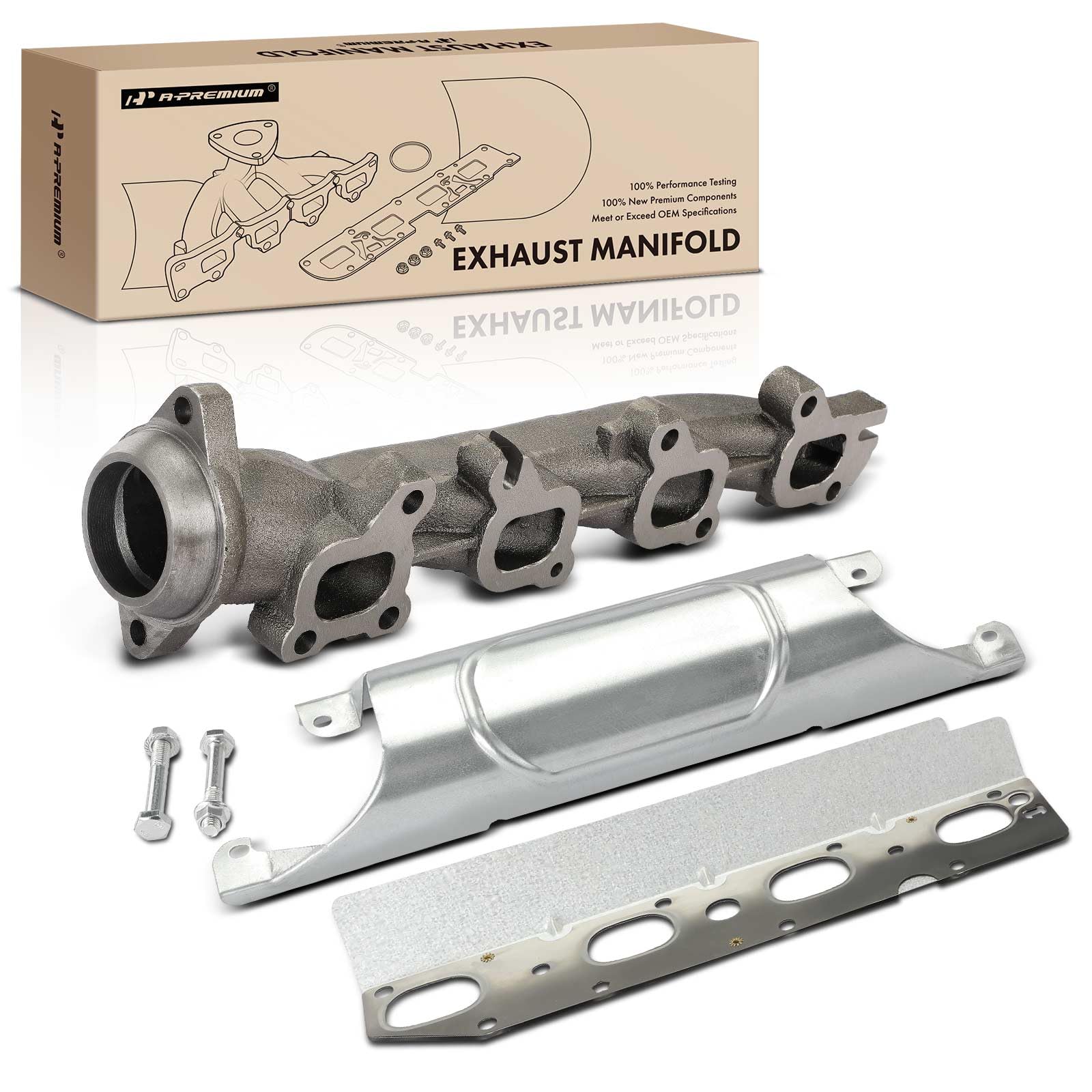 Photo 1 of ***** Parts only, incomplete set*** DAMAGED GASKETS *** A-Premium Right Side [V8 5.7 6.4L] Exhaust Manifold Kit W/Gasket Fit for Ram 1500 2013-2018, 2500 2014-2021, 3500 2013-2020, 1500 Classic 2019-2024, Replaces 5045486AA