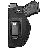 IWB/OWB Pistol Holsters Fit:Glock 19 17 26 43/G2C G3C/Sig P320/M&P 9mm 40/45/380 /Security 9/Hellcat (Black, Right/Left Hand Draw (IWB/OWB))