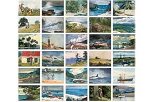 HOSTEESSCHOICE Vintage Art Postcards set of 30 Post card of American Artist Winslow Homer variety pack Famous Painting Scenery,4 x 6 Inches