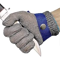 Cut Resistant Gloves Stainless Steel Wire Metal Mesh Butcher Safety Work Gloves for Cutting,Slicing Chopping and Peeling…