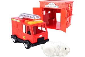 zhuzhu City Fire Station & Truck with Hamster Chunk – Perfect for Boys & Girls! Interactive Hamster & Fire Truck with Sirens & Sounds – 40+ Unique Noises & Actions – Pets Without The Mess