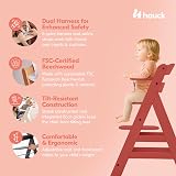 hauck Alpha+ Cork Wooden High Chair Beech 6m-90kg 5-Point Strap view 6