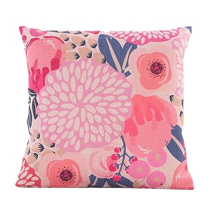 Kavitoz Cheap Pillow Case Flowers Grass Pattern Pillow Sofa Waist
