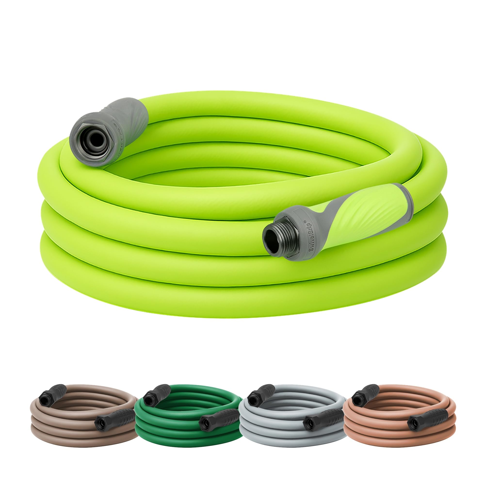 Flexzilla Garden Hose with SwivelGrip, 5/8 in. x 25 ft., Heavy Duty, Lightweight, Drinking Water Safe - HFZG525YWS