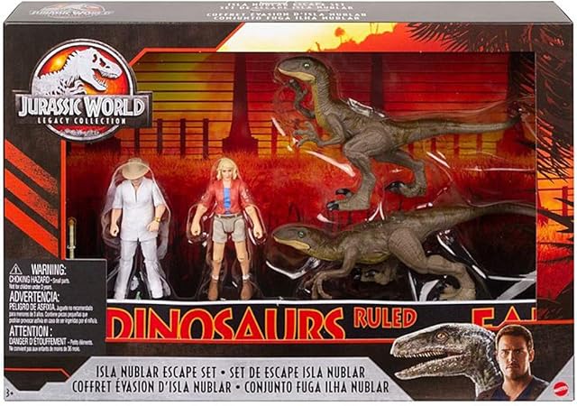 Amazon マテル ジュラシック ワールド デラックス フィギュアパック イスラ ヌブラル エスケープ セット Jurassic World Mattel Isla Nublar Escape Set 映画 恐竜 フィギュア グッズ ジュラシック パーク ハモンド エリー ヴェロキラプトル 並行輸入品