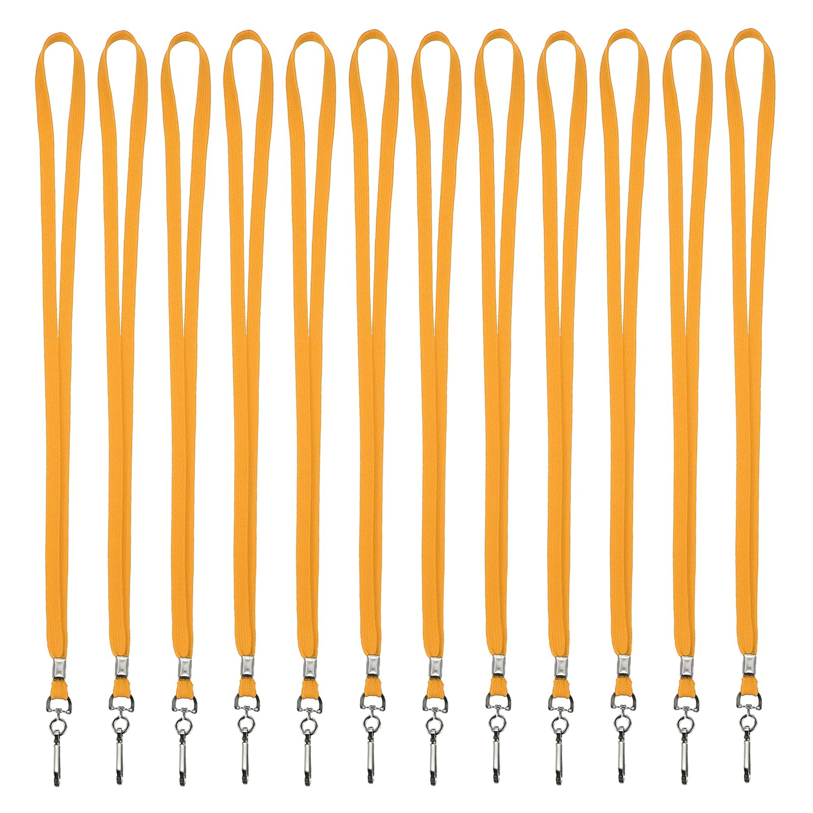 PATIKIL Neck Lanyards, 100 Pack Neck Lanyards Bulk Long Strap with Swivel Hook Clip for ID Badge Holder, Name Tag, Keys, Office, Teachers, Business, Orange