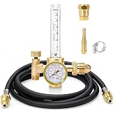 Muphop Argon Regulator Flow Meter Gauge with Welding Hose, Compatible with Argon/ CO2 for MIG TIG Welding