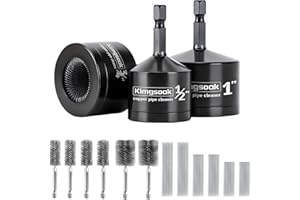 Kimgsoak Copper Pipe Cleaner, 1/2", 3/4", 1" Copper Pipe Cleaning Brush for Drill, Copper Fitting Brush Tool