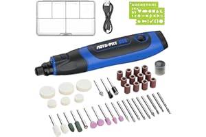 AOTE-PITT Mini Cordless Rotary Tool Kit, 4V Small Lightweight Electric Power Engraving Pen Multi Speed with LED Light and 72 Accessories, USB Charge for Sanding, Polishing, Carving, DIY.