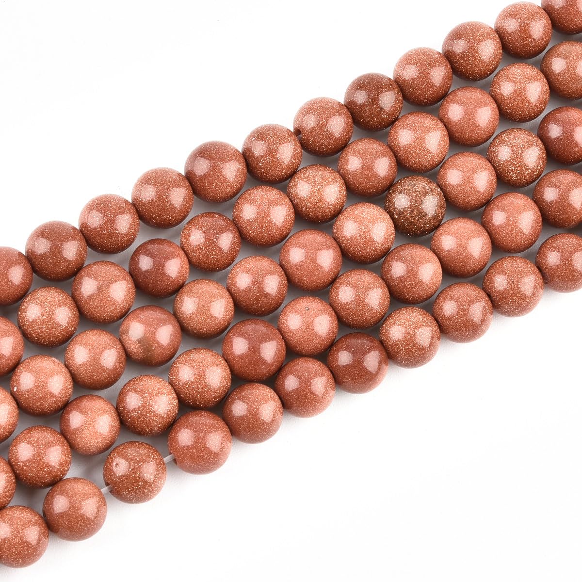 12mm Natural Gold Sandstone Beads Round Semi Precious Gemstone Loose Beads for Jewelry Making (31-33pcs/strand) — image 1