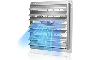 VEVOR 30 inch Shutter Exhaust Fan, Wall Mounted Attic Vent Fan with 6900 CFM Airflow, AC Motor, Heavy-Duty Steel Construction