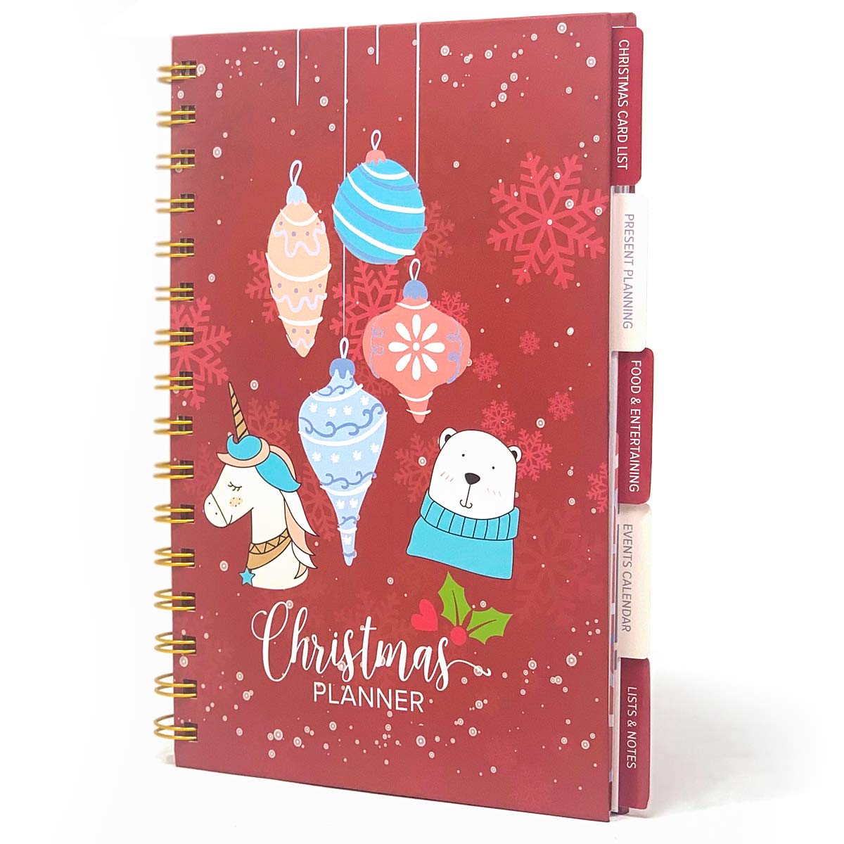 Joeji's Kitchen 2025 Christmas Planner Organiser - A5 Size Notebook Journal for Planning Gifts Presents Cards Menu - Xmas Binder