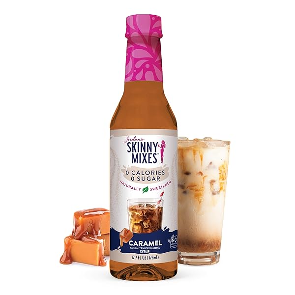 JORDAN’S SKINNY MIXES SUGAR FREE COFFEE SYRUP, CARAMEL...