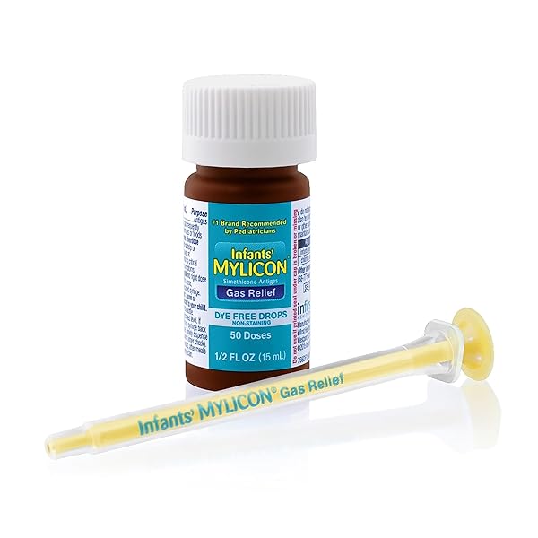 MYLICON INFANTS’ GAS RELIEF DYE FREE DROPS – .5 OZ, PACK OF 2