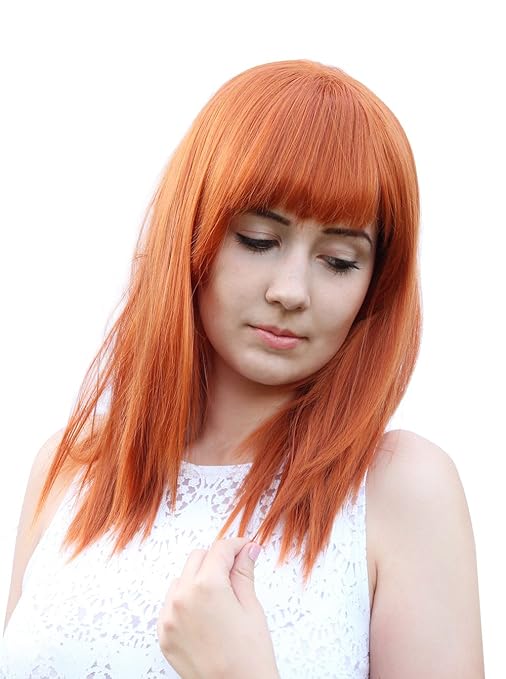 Prettyland C1297 45cm Straight Layered Hair Wig With A Bang