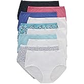 Hanes Women's Underwear Briefs Pack, 10-Pack, Cotton Panties for Women, Moisture-Wicking, Full Coverage