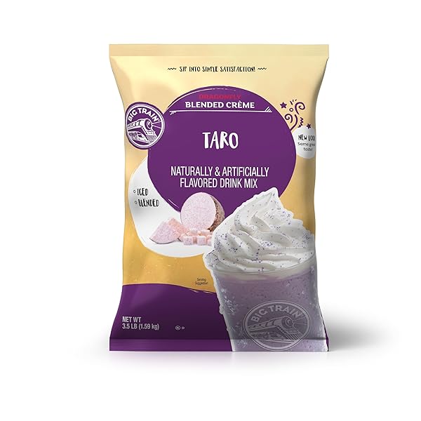 BIG TRAIN DRAGONFLY TARO BLENDED CRÈME BEVERAGE MIX, 3.5 POUND (PACK OF 1)