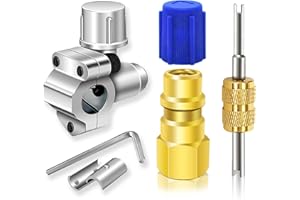 FANOVO A/C Retrofit Valve Kit-Refrigerant Retrofit Valve Set, with R12 to R134A Low Side Adapter, BPV31 Bullet Piercing Valve, for HVAC Refrigerant System R12 R22 R502 R134A