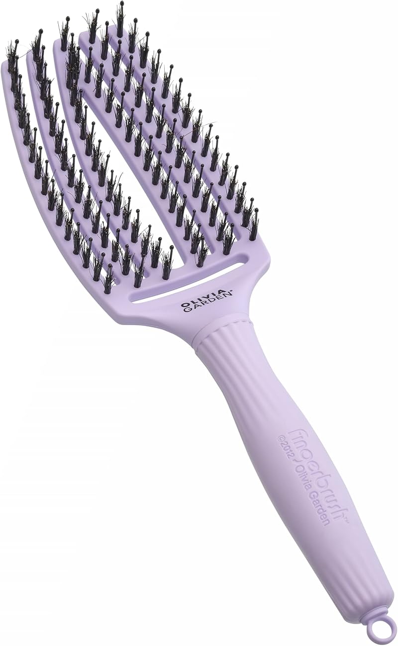 Olivia Garden Fingerbrush Care Iconic Medium Lavender Detangling Brush