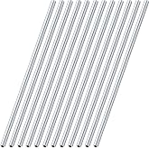 Blulu 12 Pcs Round Aluminum Tube, 0.24" Od X 0.08" Wall X 36" Long | Round Seamless Straight Pipe for Industrial DIY Craft, L