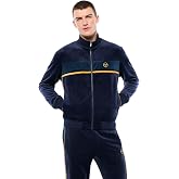 Sergio Tacchini Forato Velour Mens Track Jacket - Maritime Blue