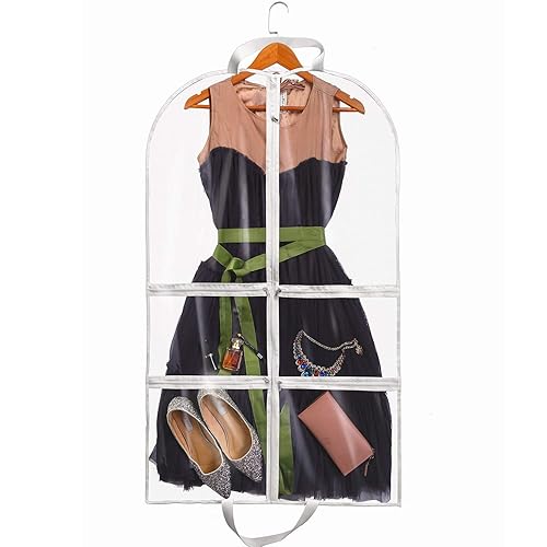 Maitys Clear PVC Hanging Costume Garment Bag Costume Bags Suit