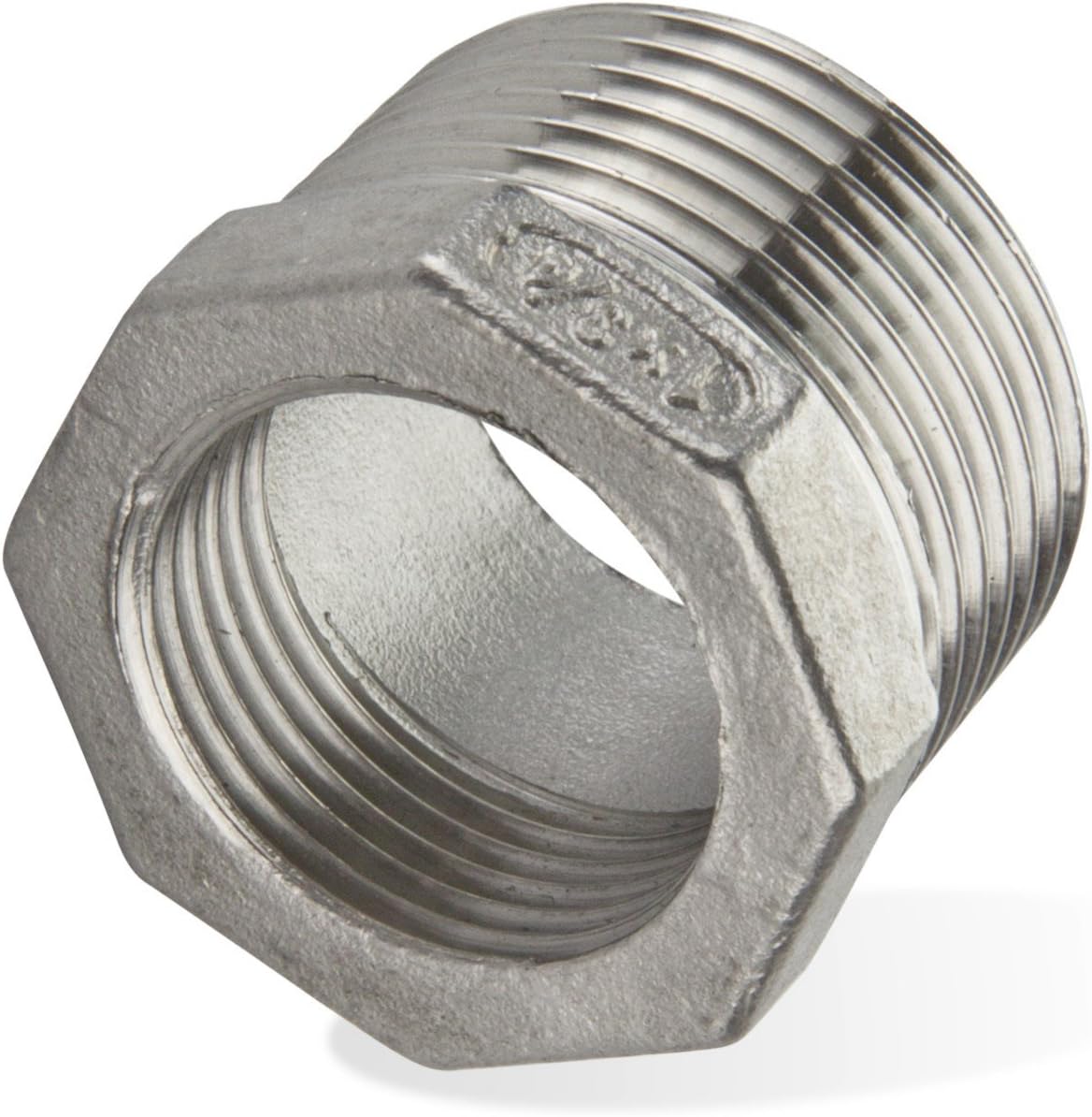 Edelstahl Fitting 241 Reduzierstück 1/2 x 3/8 Zoll Übergangsstück