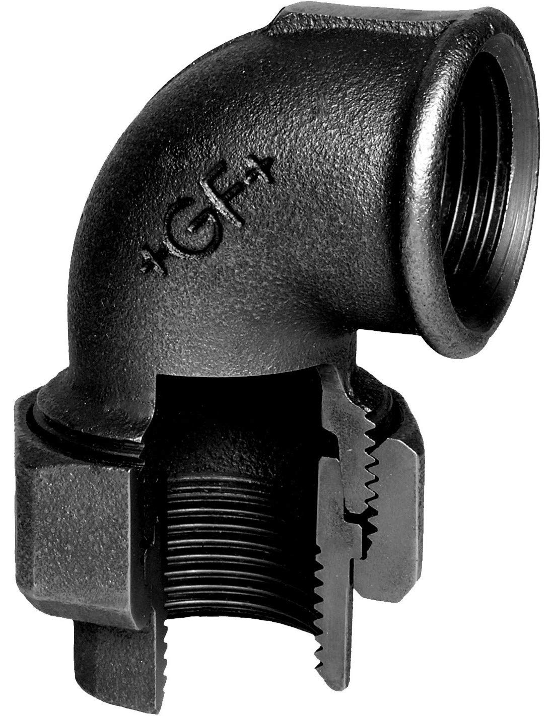 Georg Fischer GF-96 UNION ELBOW (BLACK) 3/4 inch Malleable Iron fittings