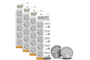hilocell CR2450 Lithium 3V Coin Battery 20 Pack, 3 Volt CR 2450 Button Cell Batteries, Long-Lasting High Capacity 2450 Battery with 10-Year Shelf Life - 20 Count