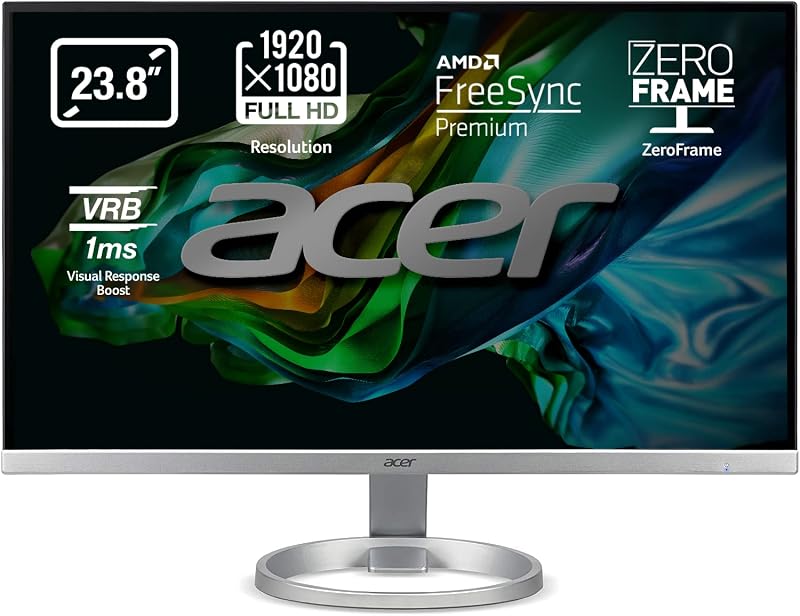 R0 R240Ysmip - Monitor 23,8" FullHD (60,5 cm, 1920 x 1080, 16:9, 250 Nits, 1 ms VRB, AMD FreeSync, 1xHDMI 1.4) Color Negro
