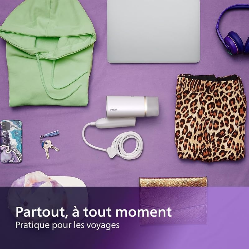 défroisseur à main 3000, 20 g/min, 1000W, pliable et léger, Blanc