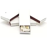 Party Favors Plus 50 Miniature Plain White Cover Wooden Matches Box Matches
