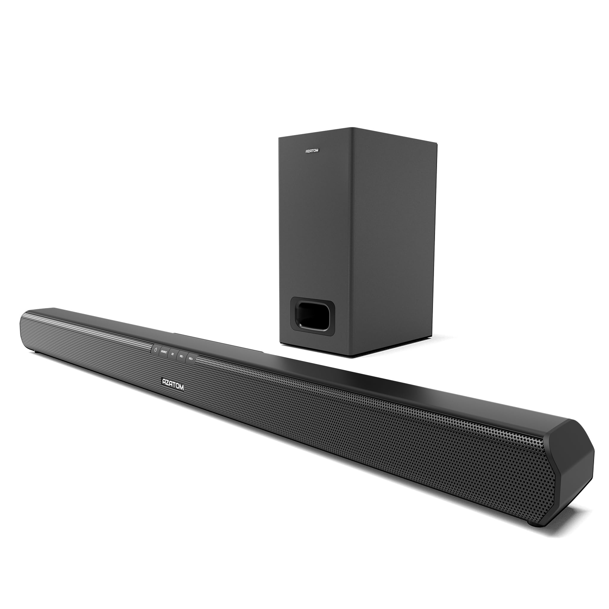 AZATOM Soundbar 2.1 with External Subwoofer | 120W Surround Sound | Bluetooth, HDMI ARC, Optical, AUX, Remote Control | Home Theatre Audio System for 4K TVs & Movies Studio Premier SP1000X