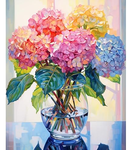 BAISITE 2-Pack Diamond Art Kits For Adults - Round 5D Full Drill, DIY Wall Decor (12x16 Inches)