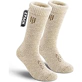 Juclise Alpaca Wool Boot Socks Men and Women, Heavyweight Thick Thermal Socks Cold Weather Hunting Hiking, Moisture Wicking