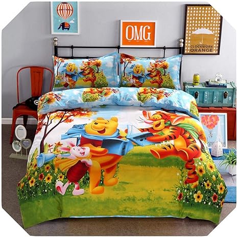 Amazon 漫画ドラえもんミッキー大きな白いシート布団カバー4枚セットダブルキルトベッドシートシングル学生3枚セット ディズニー 2 2 カスタム1 8ベッドシート 枕カバー ピローケース オンライン通販