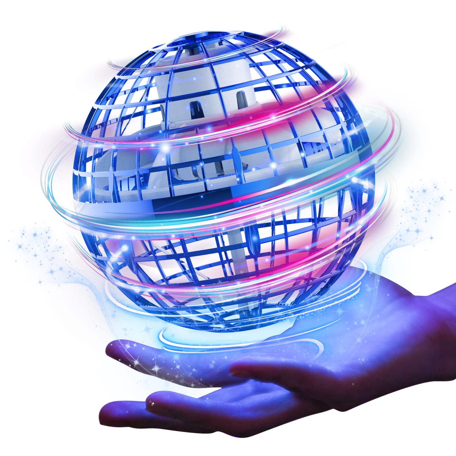 Gimamaフライングボール ジャイロ 飛行ボールトイ UFOおもちゃ ブーメランスピナー LEDライト付き クリスマス 人気を集めているプレゼント (ブルー)…商品画像