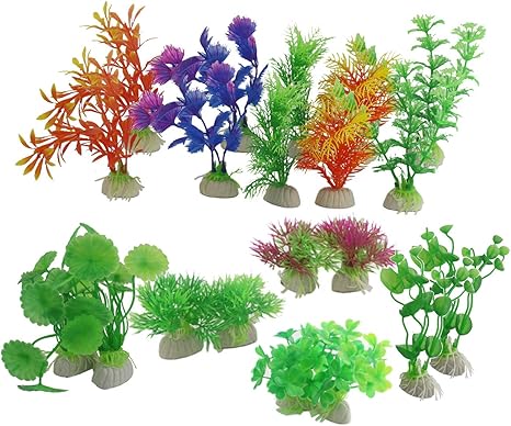 Amazon Com Ogrmar 20pcs Plant Landscape Aquarium Decoration