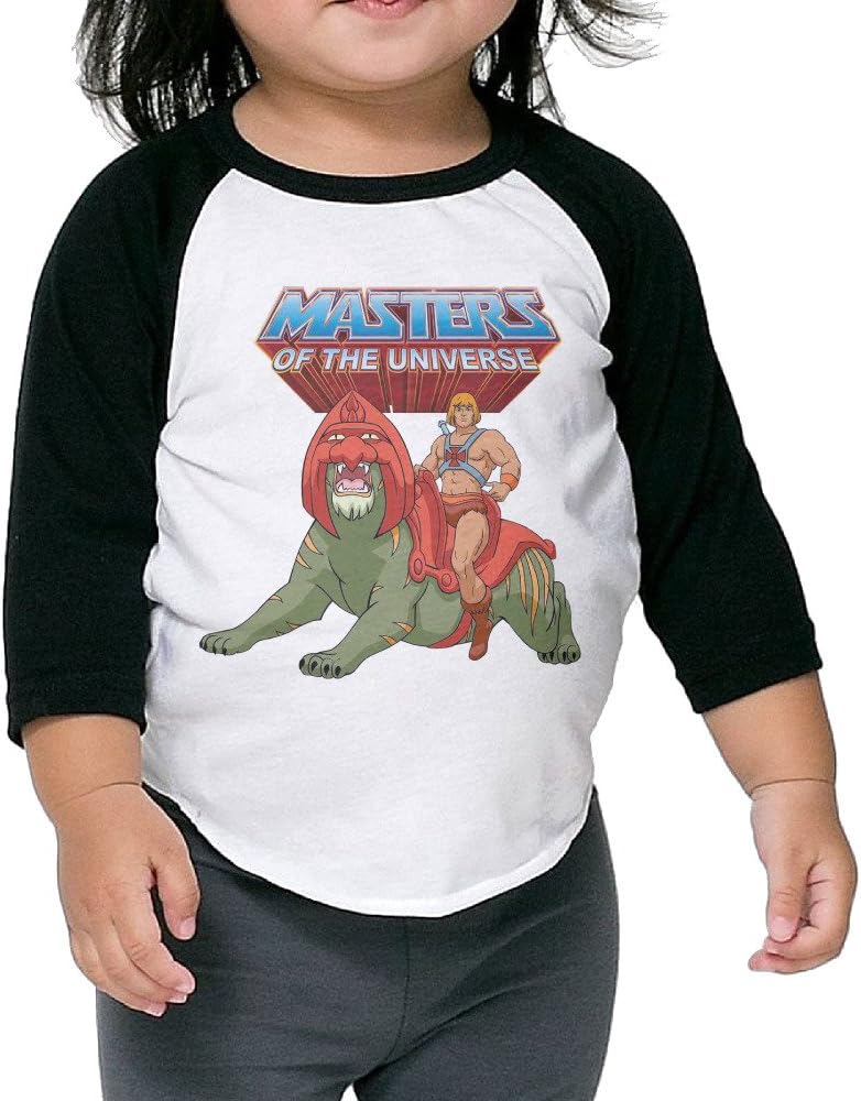 Toddler 3/4 Sleeve He-Man And The Masters Of The Universe Raglan Shirts Crazy Baseball Shirts