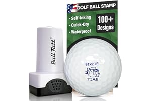Ball Tatt - Golf Ball Stamp - Self-Inking Marker - Quick-Dry Permanent Marking Tool, No Leaks or Refills, Reusable & Waterproof Golfing Stamper - Ideal Gift for Golfers, Dads, (Golf Humor)