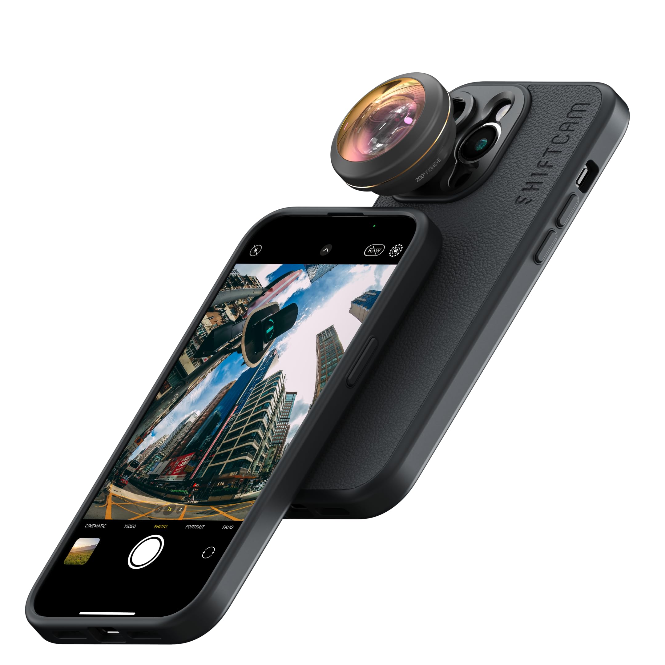 ShiftCam LensUltra 200° Fisheye Phone Camera Lens – 0.2X Magnification, 200° Ultra-Wide Angle – Fisheye Lens for iPhone & Android, Immersive Group Selfies and Creative Photos – Lens Only